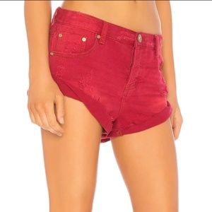 One Teaspoon Red Envy Bandit Shorts Size 31